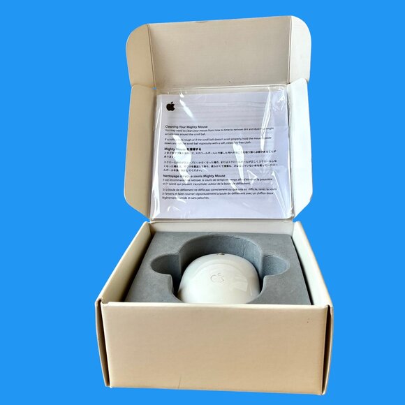 Apple A152 Mighty Mouse USB Wired Optical w/Trackball Origiinal Box & Paperwork - Picture 4 of 9